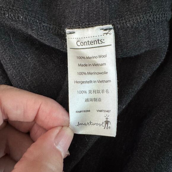 SMARTWOOL Base Layer MED Quarter Zip Merino Wool Top Pullover Contrasting Zipper - Picture 10 of 12